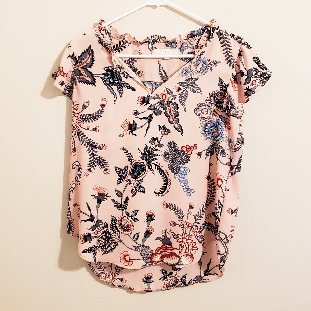 Loft Floral Top Size Small